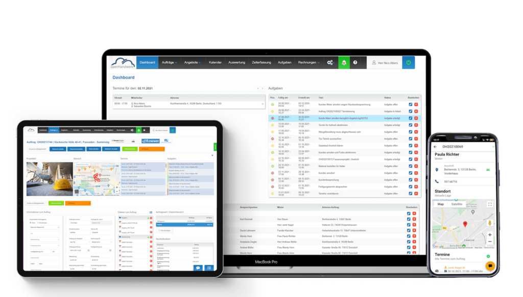 openHandwerk Tablet, Smartphone und PC