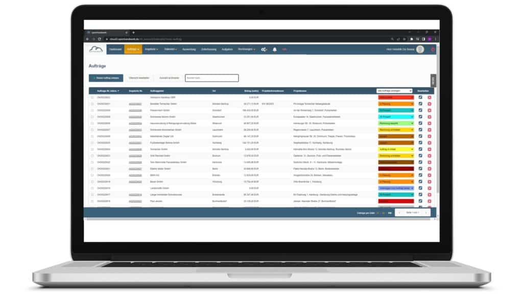 Auftragsverwaltung openHandwerk
